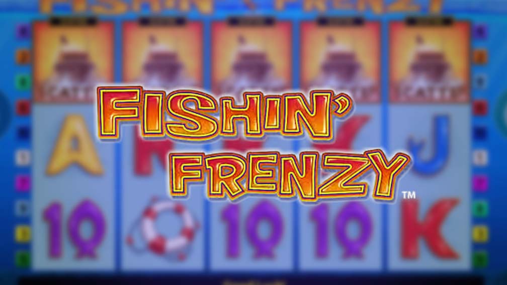 Example of the Fishin Frenzy slot logo