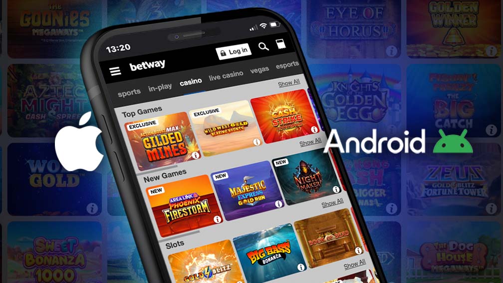 Betway mobile app available for download on IOS and Android devices