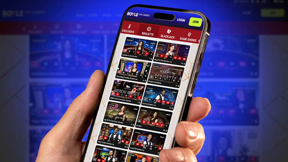 BoyleSports Casino live roulette page showcasing multiple live roulette tables with real dealers.