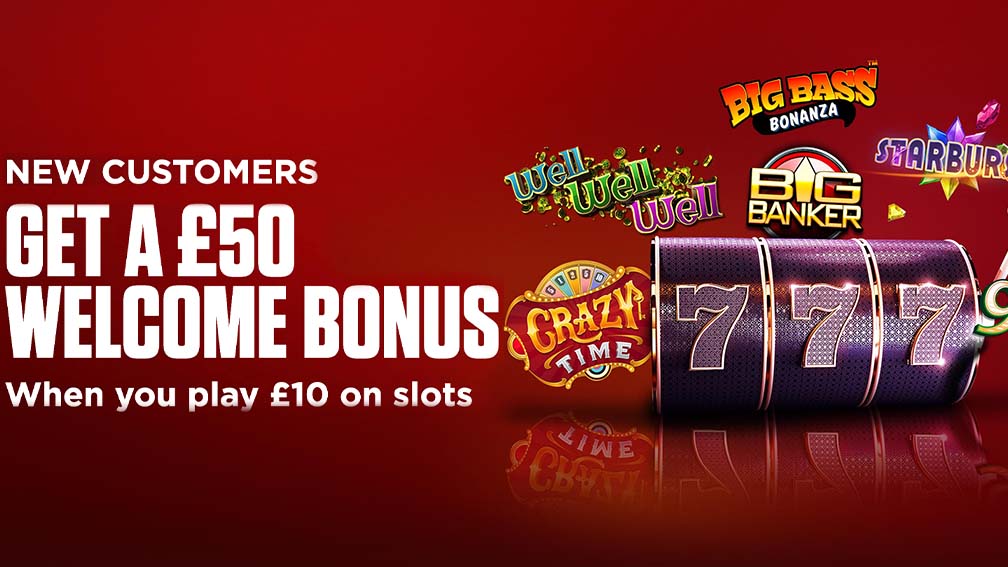 Ladbrokes new welcome offer banner featuring £50 in free bets promotion for new customers