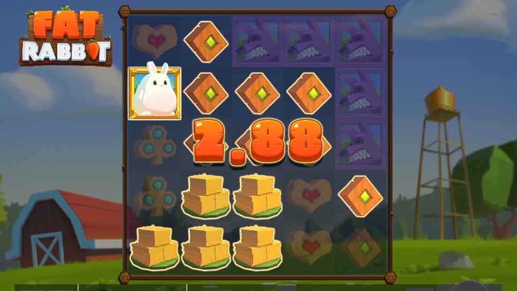 Printscreen of a gameplay in the Fat Rabbit slot