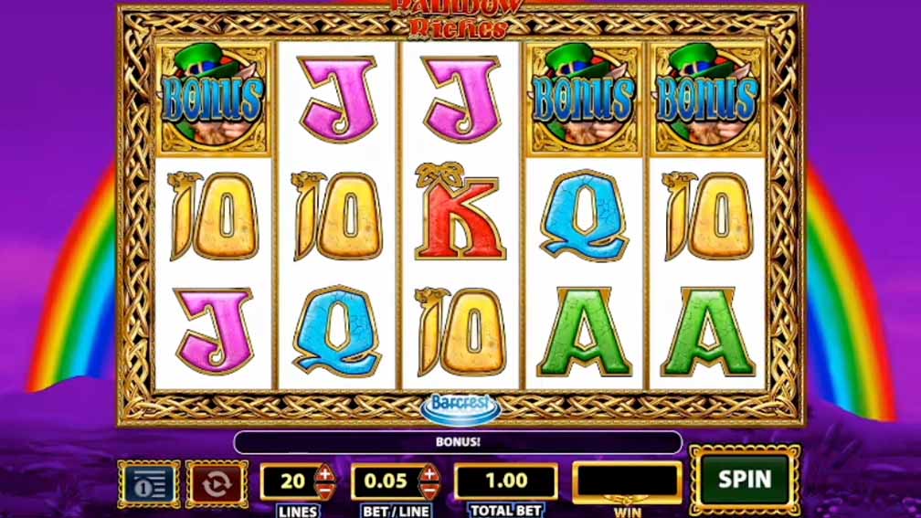 Rainbow Riches Example of Gameplay Printscreen