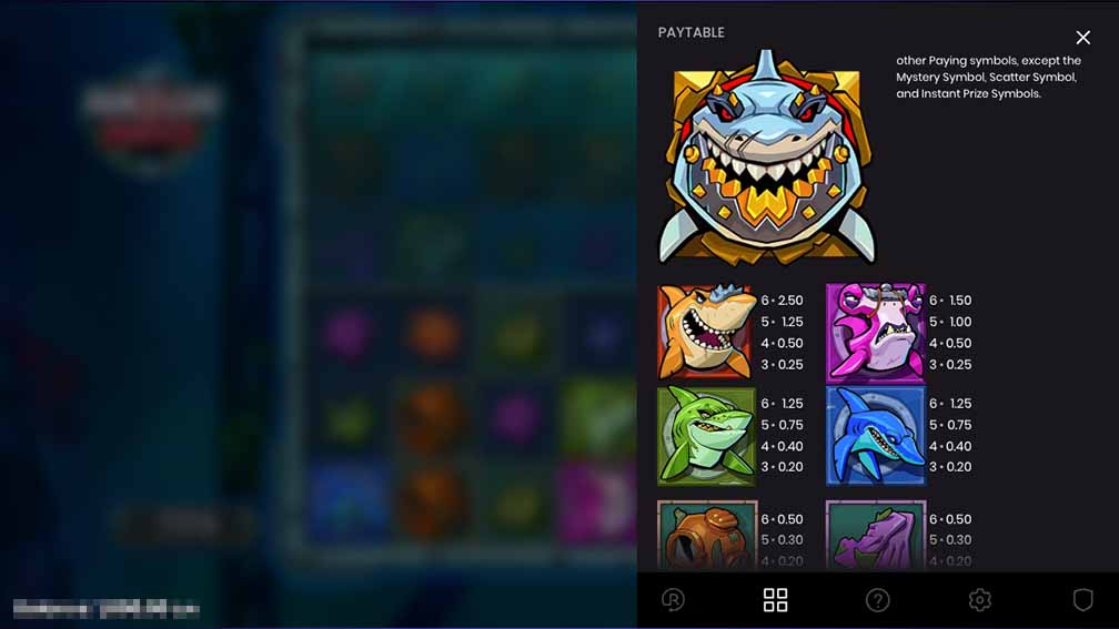 Printscreen of different symbol values of Razor Ways
